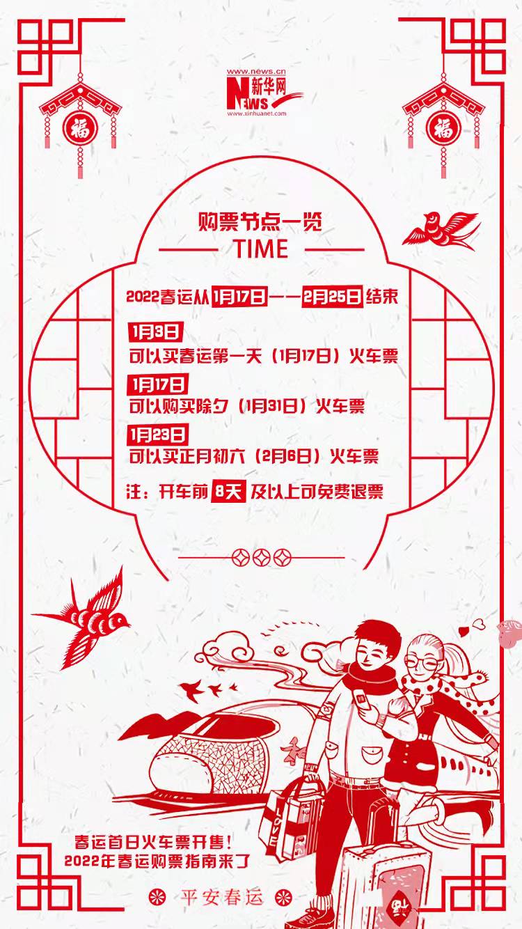 2022年春運(yùn)首日火車票開售！購(gòu)票指南來了