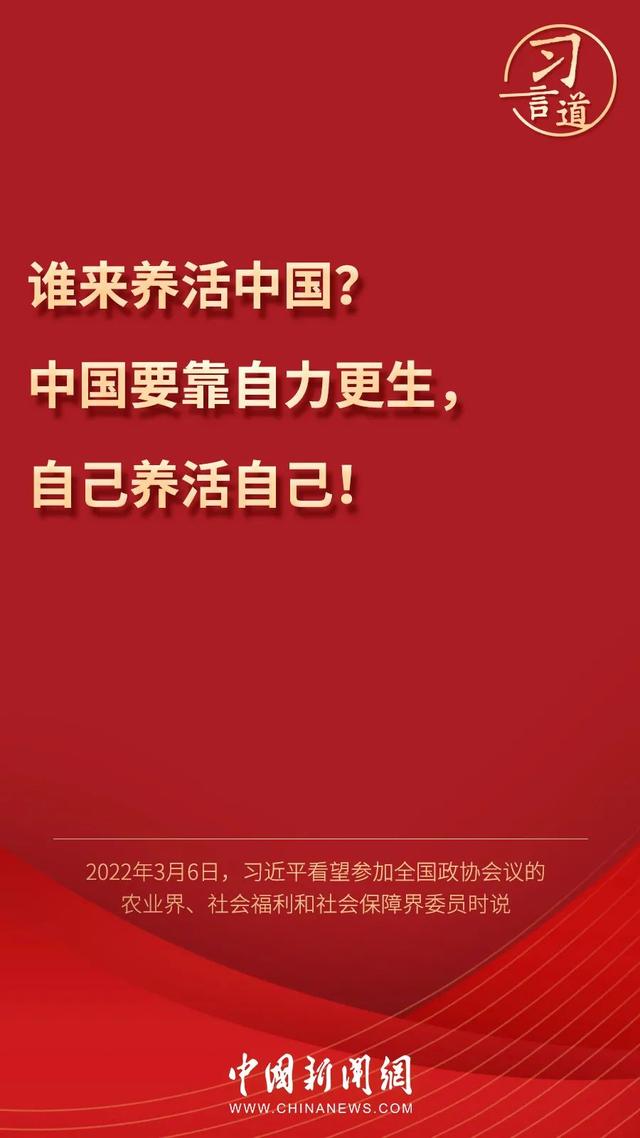 習(xí)言道丨習(xí)近平為何再答“誰來養(yǎng)活中國”？