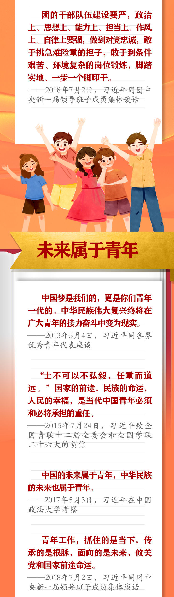 手繪長卷 | 共青團(tuán)員們，總書記這些話要牢記