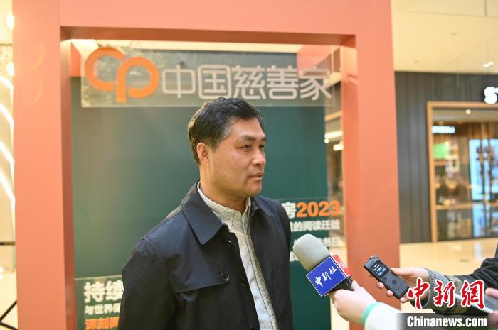 薛濤接受采訪。　于海洋 攝