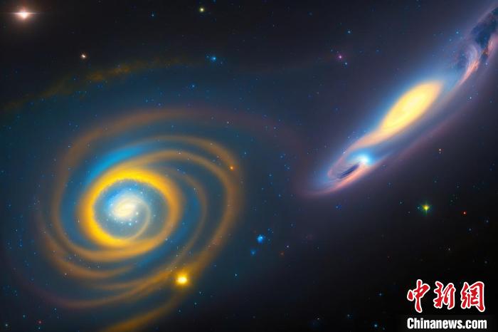 本星系群的三維藝術(shù)圖。　中科院國(guó)家天文臺(tái) 供圖