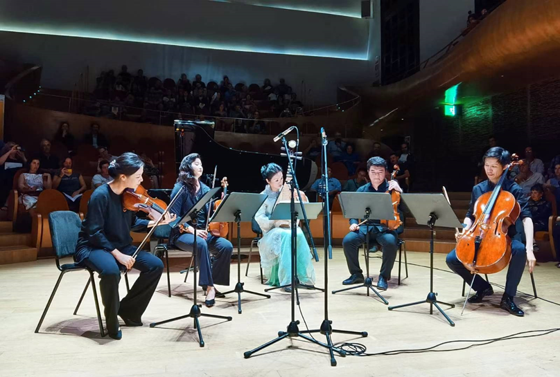“古老文明的現(xiàn)代回聲——中國當代作曲家室內(nèi)樂作品音樂會”在意大利舉行。中國駐意大利使館供圖