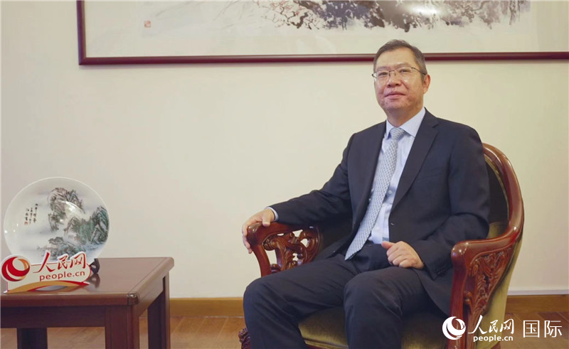 駐非盟使團團長胡長春大使接受人民網(wǎng)專訪。人民網(wǎng)記者 劉寧攝