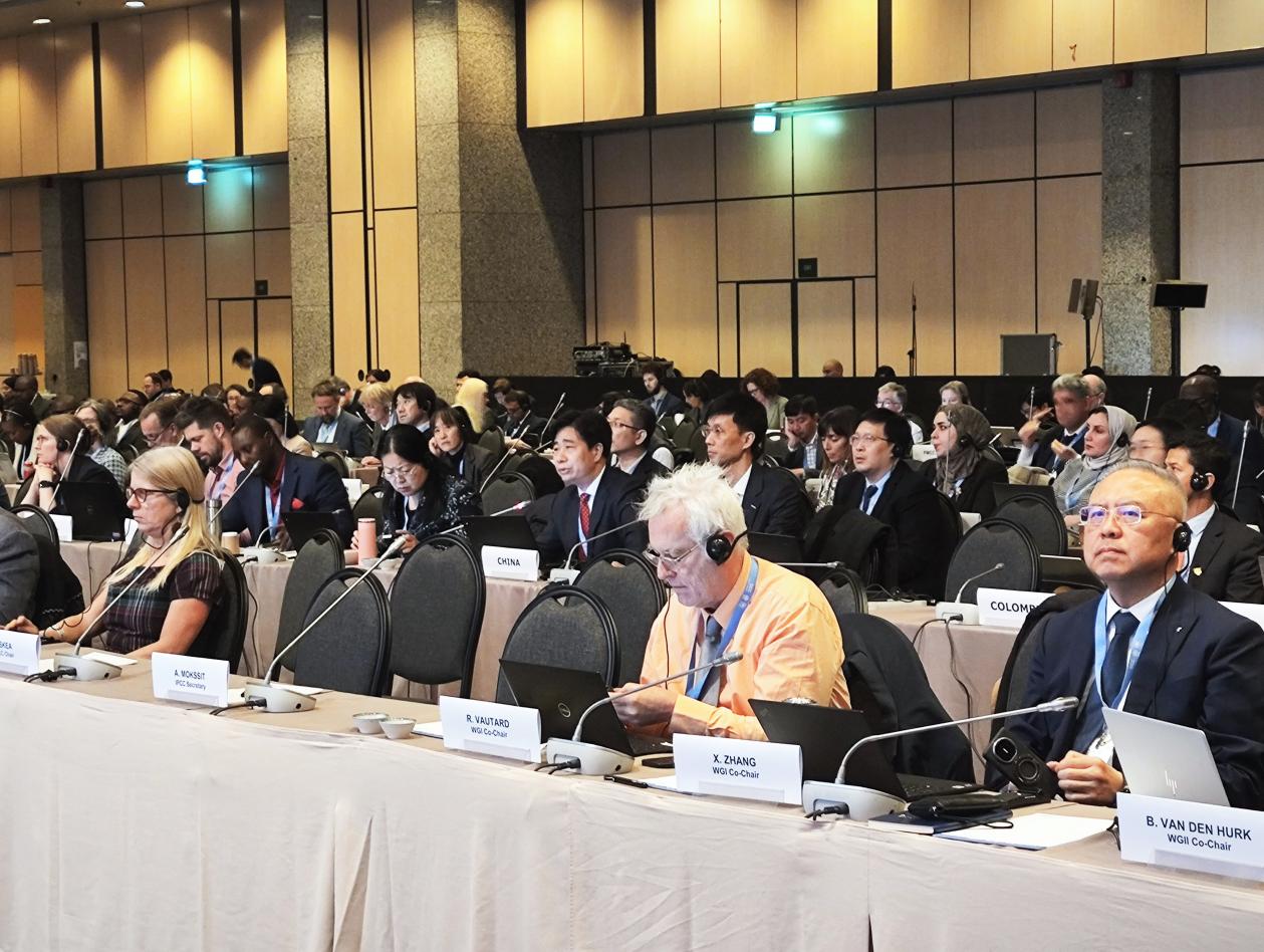 聯合國政府間氣候變化專門委員會（IPCC）第60次全會現場。中國氣象局供圖