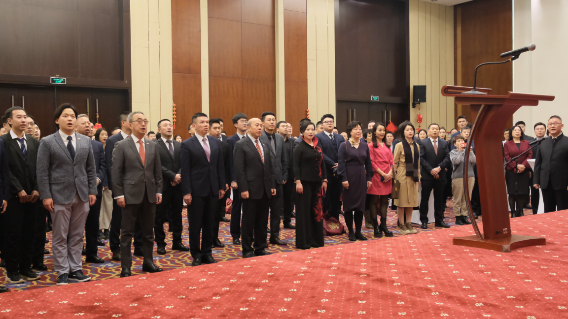 駐白俄羅斯使館2024年新春招待會現(xiàn)場。 駐白俄羅斯使館供圖