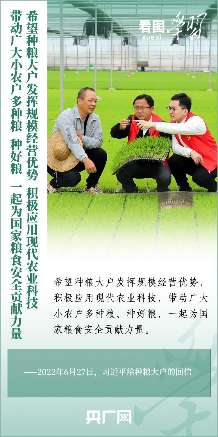 看圖學(xué)習(xí)丨推廣良田、良種、良法、良機(jī) 給農(nóng)業(yè)現(xiàn)代化插上科技的翅膀