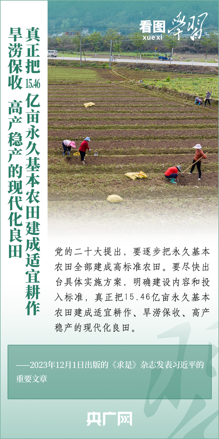 看圖學(xué)習(xí)丨推廣良田、良種、良法、良機(jī) 給農(nóng)業(yè)現(xiàn)代化插上科技的翅膀