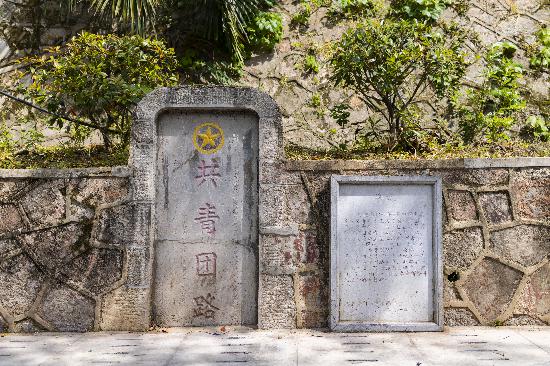 共青團(tuán)路石碑。   南報(bào)融媒體記者  丁劼攝