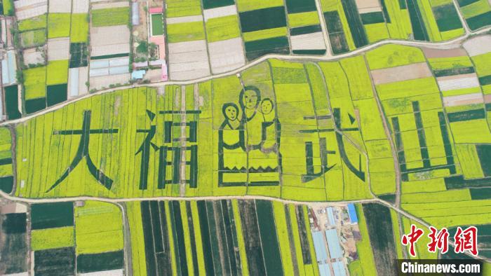 2019年4月，天水武山縣萬畝鄉(xiāng)村油菜花海。(資料圖) 何海瑞 攝