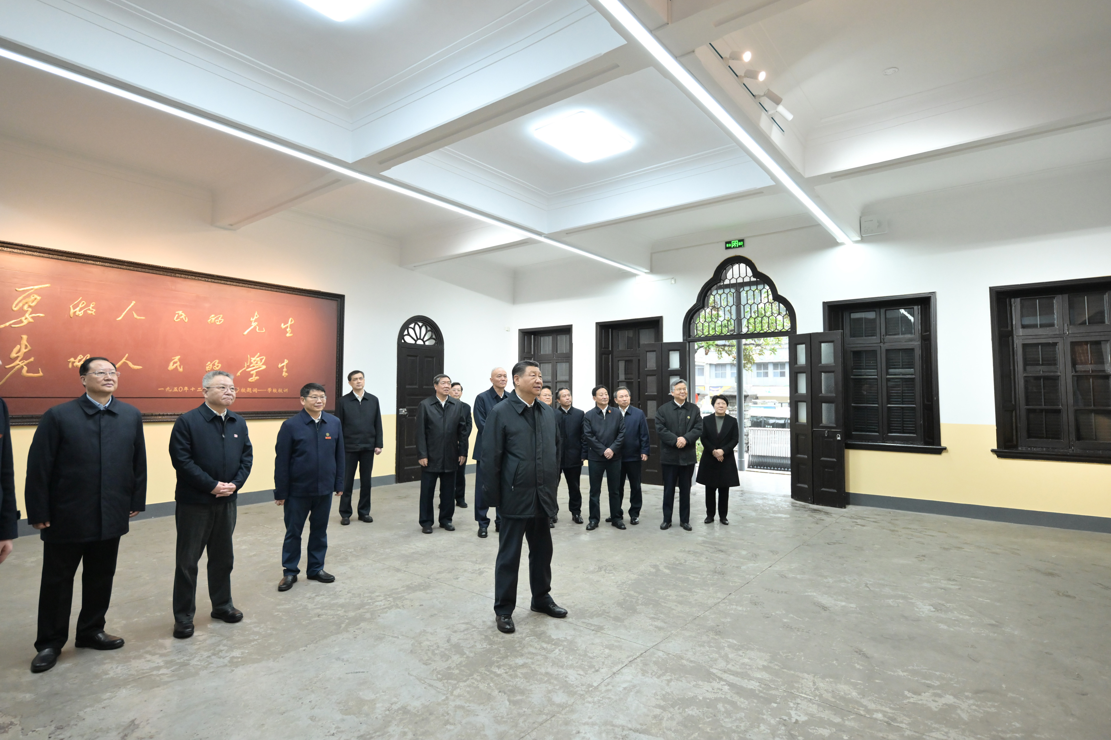 3月18日，習(xí)近平總書記在湖南第一師范學(xué)院（城南書院校區(qū)）考察。