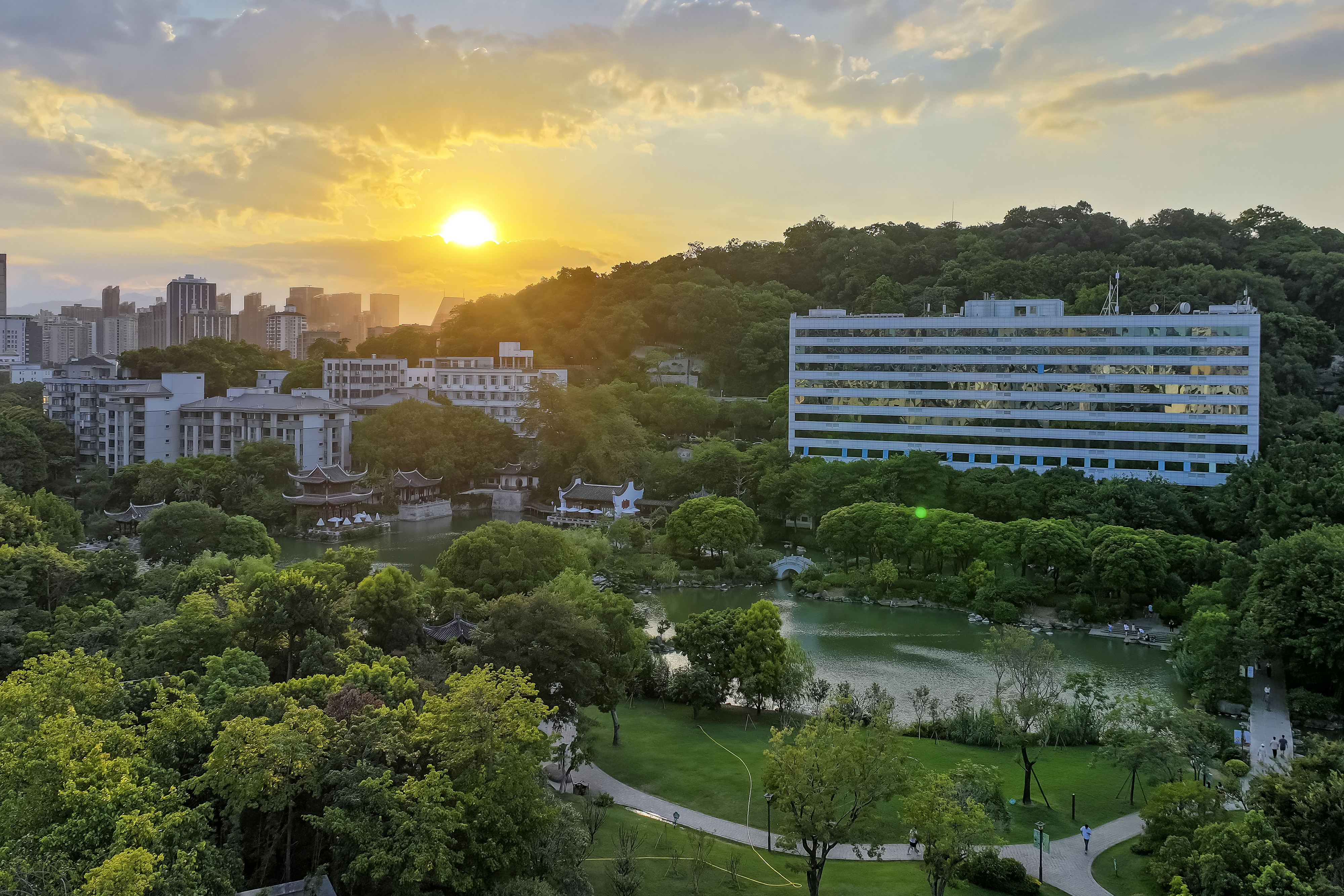 2024年7月17日，福州市鼓樓區(qū)黎明湖生態(tài)濕地公園。