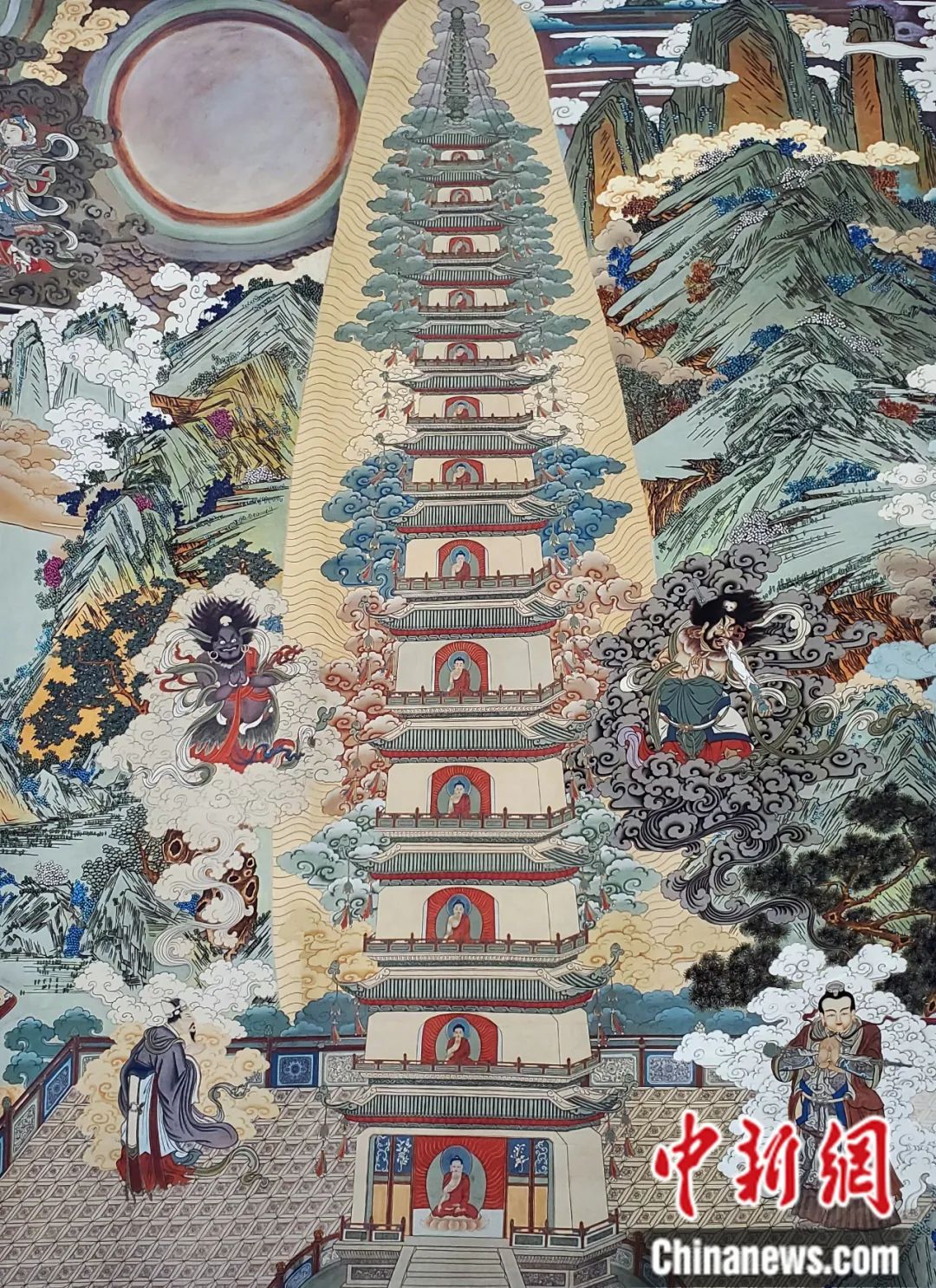 臨摹、補(bǔ)繪的青海瞿曇寺壁畫。受訪者 供圖