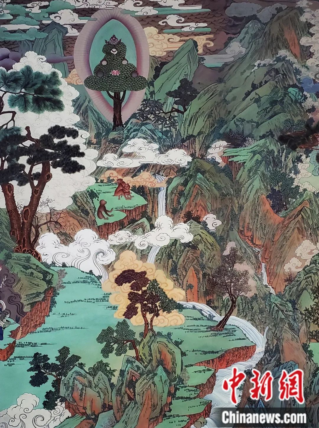 臨摹、補(bǔ)繪的青海瞿曇寺壁畫。受訪者 供圖